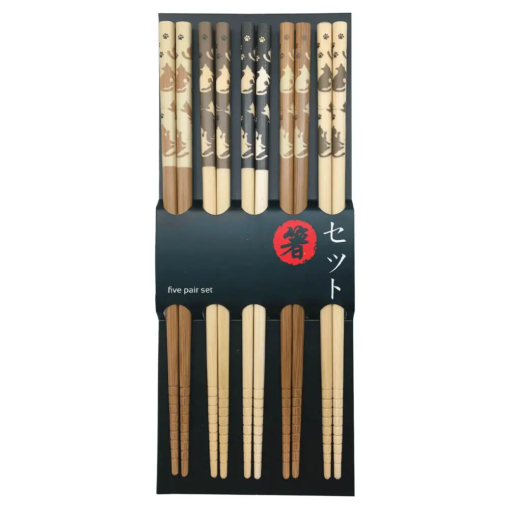 Cica mintás evőpálcika csomag - 5db pár