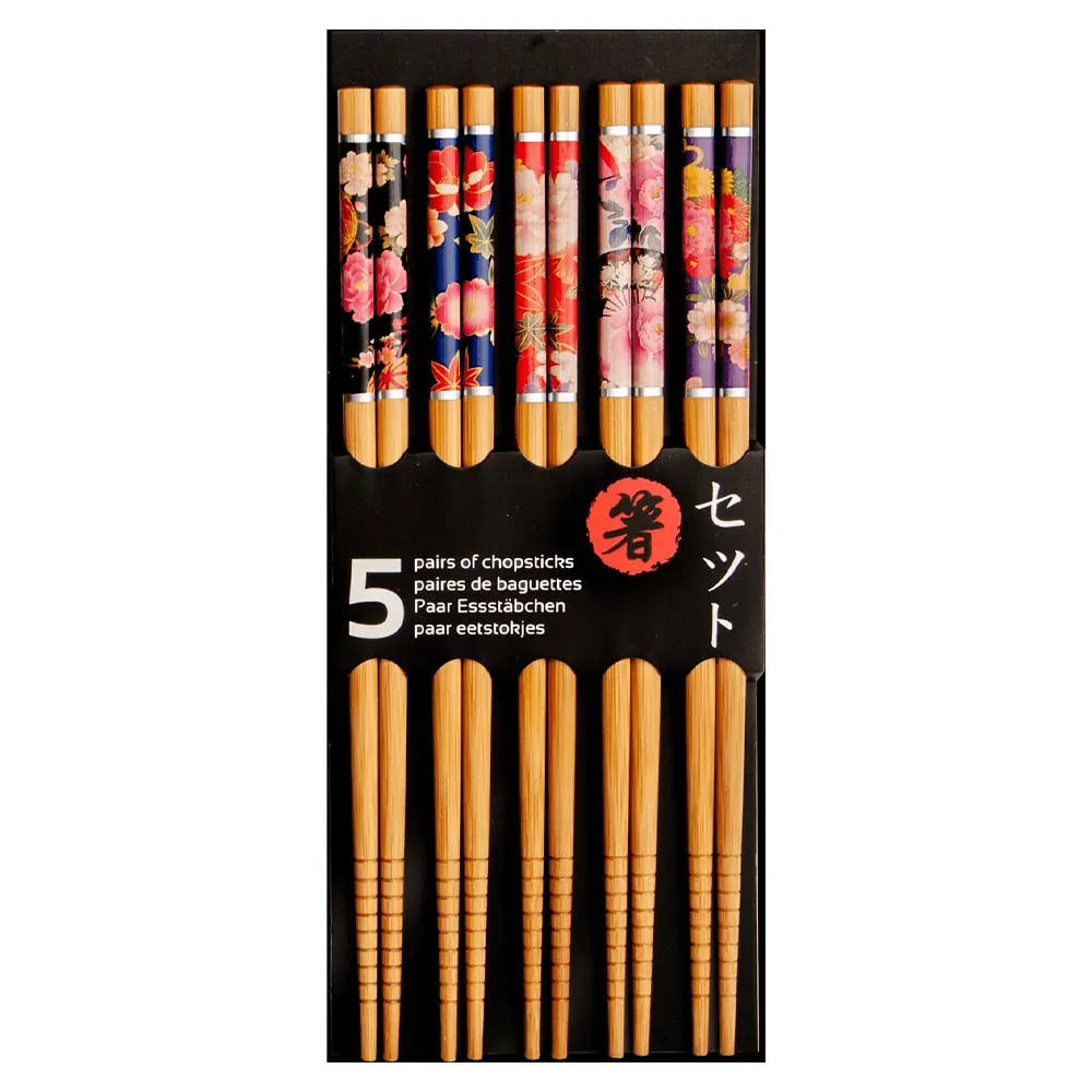 Virág mintás evőpálcika szett - 5db pár