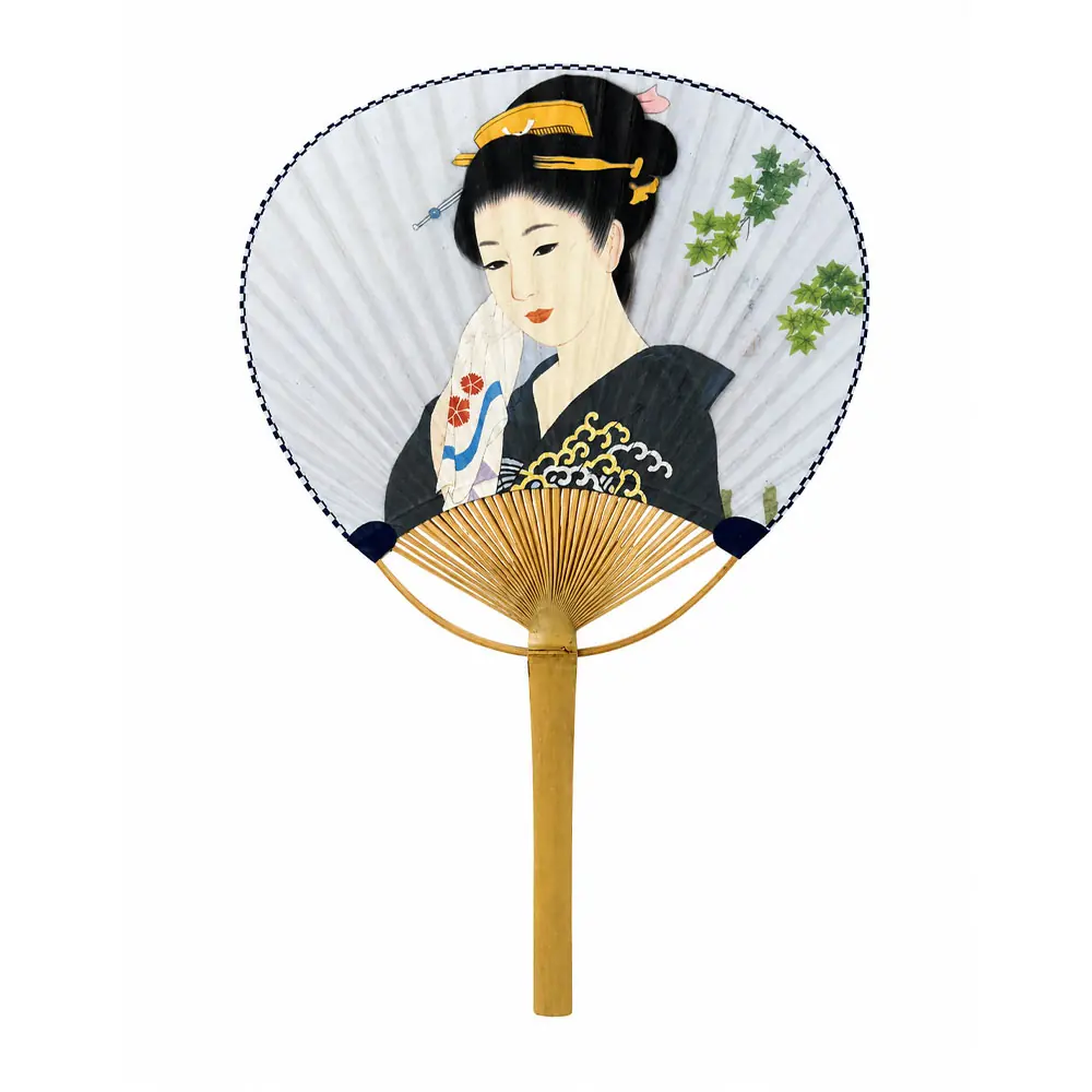 Gésa mintás japán bambusz legyező