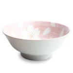 Rózsaszín nyuszi mintás prémium japán porcelán tál