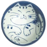 Kék Cicás porcelán tál 14cm