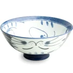 Kék Cicás porcelán tál 14cm