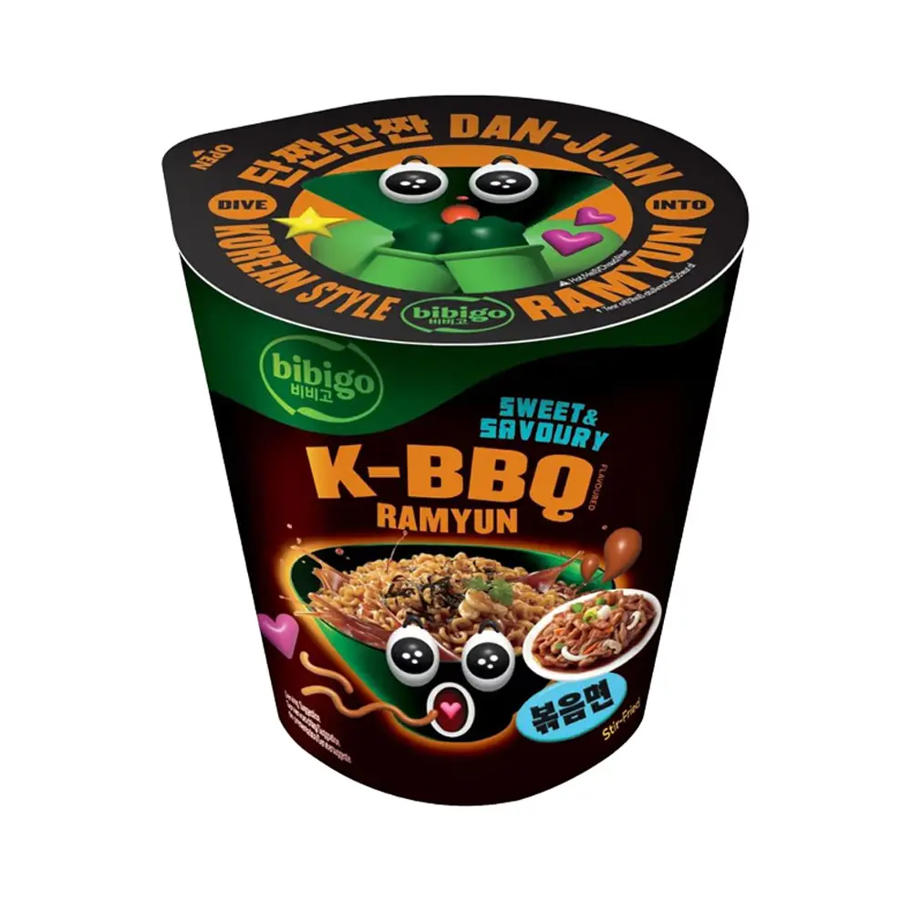Bibigo Koreai stílusú édes és sós K-BBQ ramyun 98g