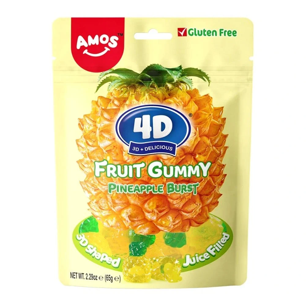 Amos 4D Ananászos gumicukor 65g