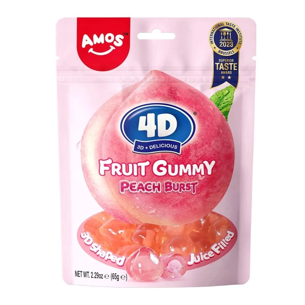 Amos 4D Barackos gumicukor 65g