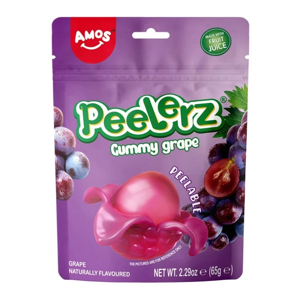 Amos Peelerz Szőlős hámozható gumicukor 65g