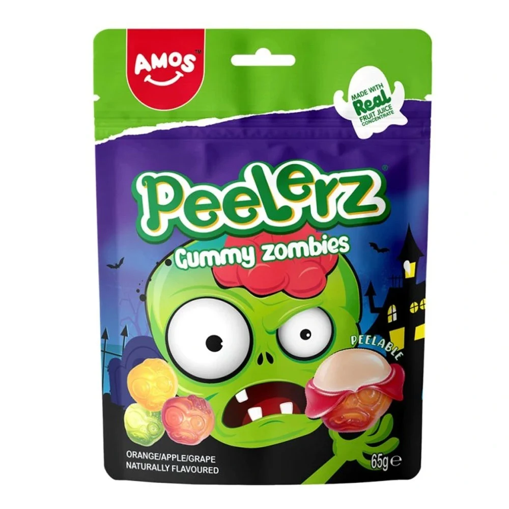 Amos Peelerz Vegyes Gyümölcsö hámozható gumicukor 65g