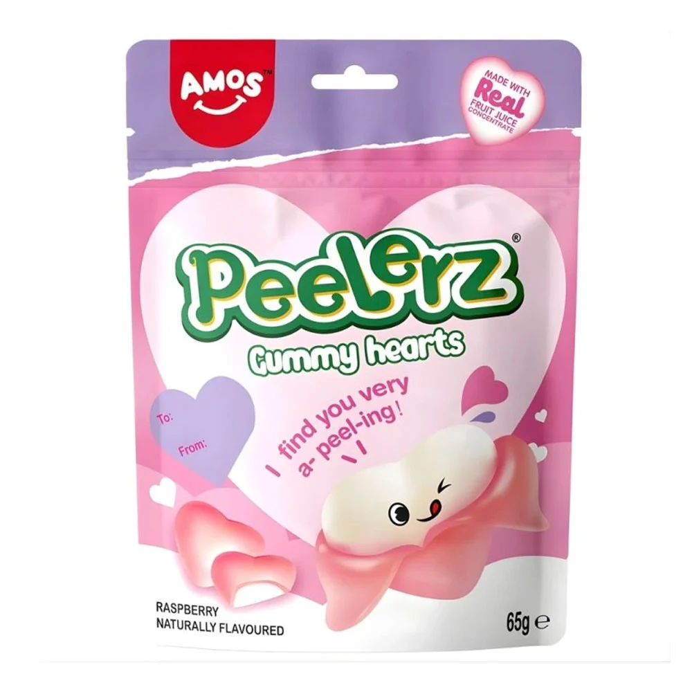 Amos Peelerz Hámozható Málnás gumicukor 65g