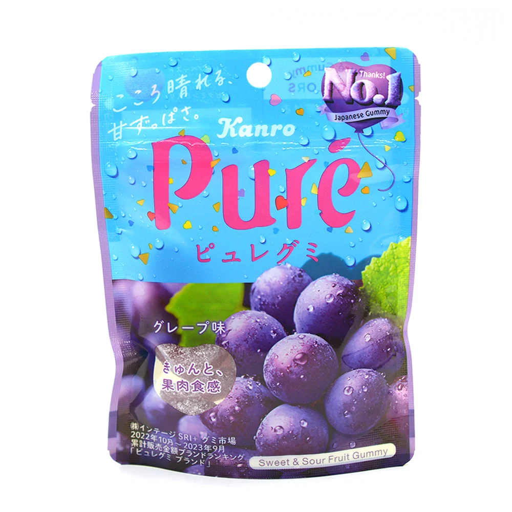 Kanro Pure Szőlős Gumicukor 56g
