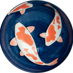 Koi prémium japán porcelán tál