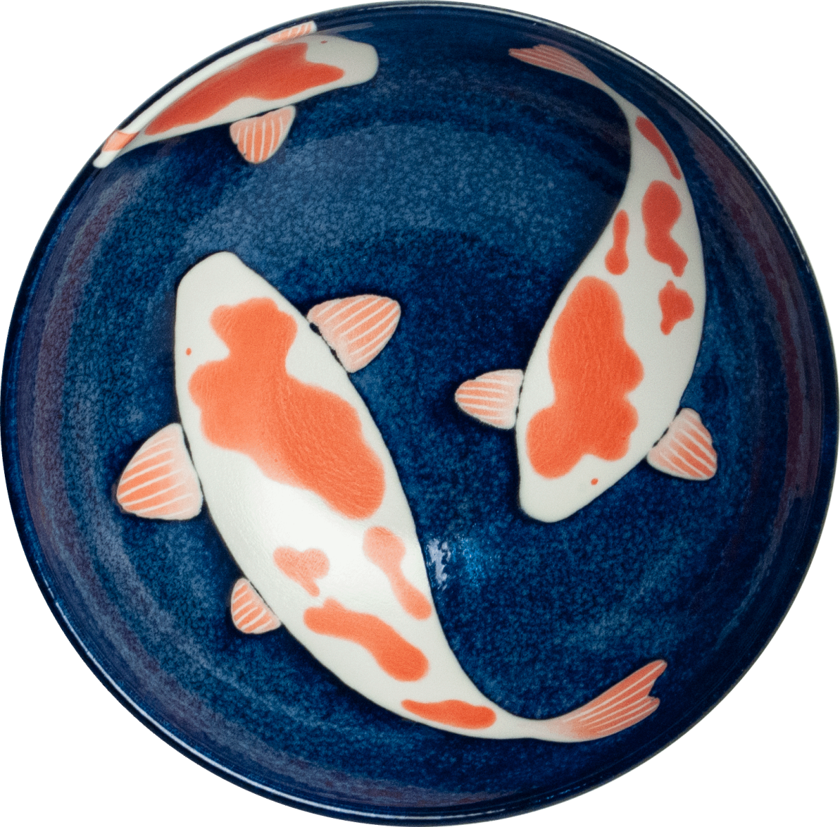 Koi prémium japán porcelán tál